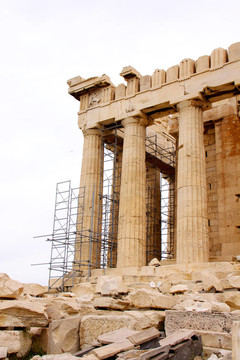 帕特農(nóng)神廟在雅典Akropolis；希臘；