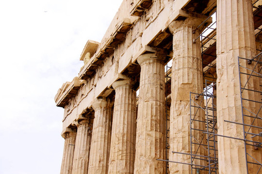 帕特農(nóng)神廟在雅典Akropolis；希臘；