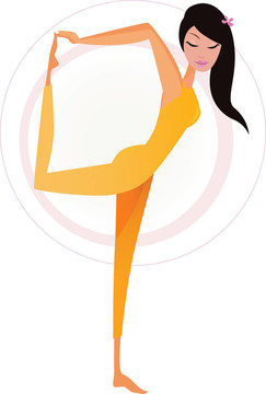練習(xí)Yoga Stretch Pose的女人
