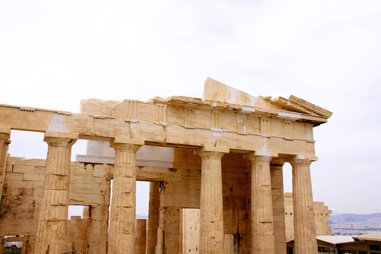 帕特農(nóng)神廟在雅典Akropolis；希臘；