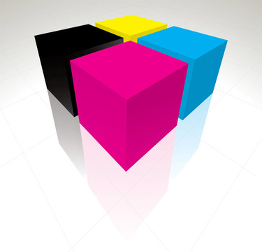3d CMYK立方體