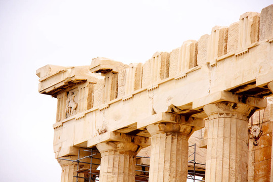 帕特農(nóng)神廟在雅典Akropolis；希臘；