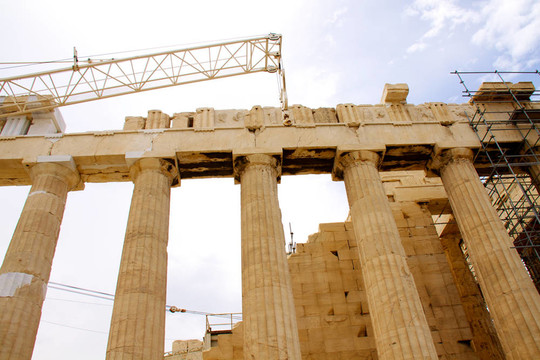 帕特農(nóng)神廟在雅典Akropolis；希臘；