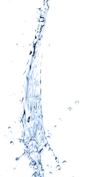 水濺在白色背景上