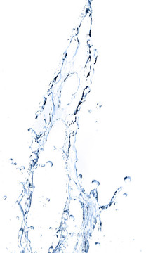 水濺在白色背景上
