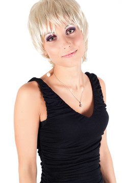 一個美麗性感的年輕女人的畫像