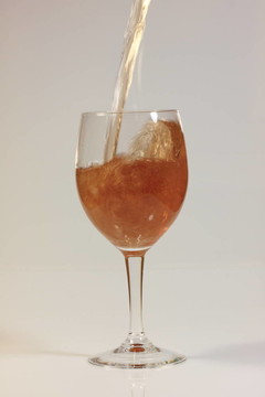 coktail杯水果酒和冰