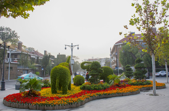 城市秋季景觀