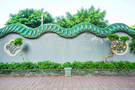 中式圍墻院墻