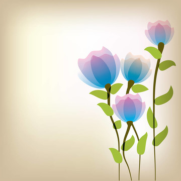 摘要花卉插圖
