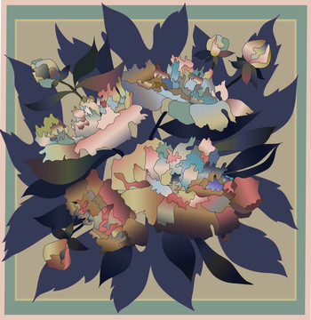 藍(lán)牡丹花束