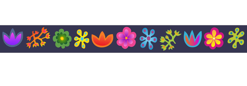 無縫的花帶