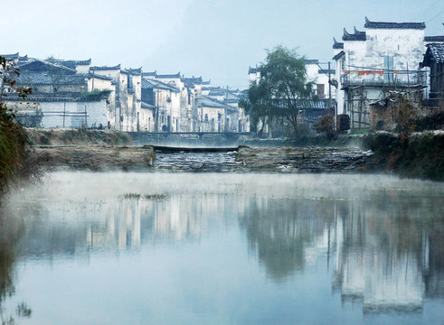 在東中國的老村的地標