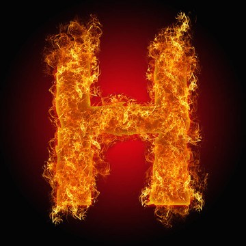 火焰字母H