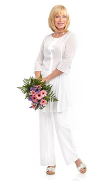 女人與花
