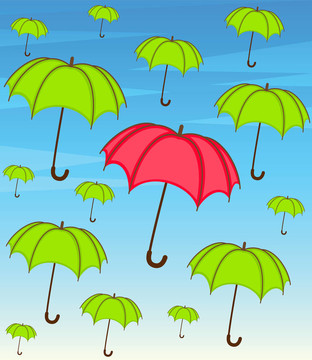 帶有壁紙設計的雨傘