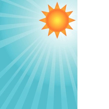 太陽(yáng)在一個(gè)藍(lán)色的天空