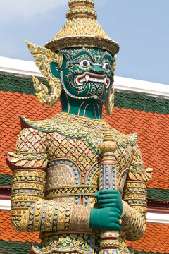 守護者雕像在玉佛寺