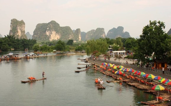 竹漓江漂流；Yangsho