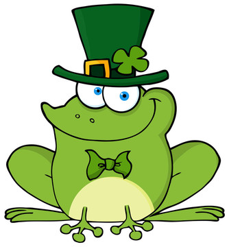 快樂(lè)的Leprechaun Frog