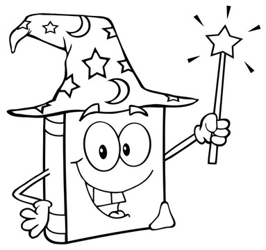 概述Wizard Book Cartoon