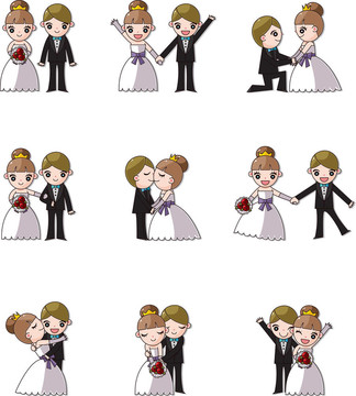 婚禮；新郎新娘