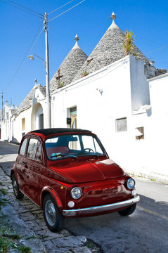 Alberobello s Trulli。普利亞。意大利.