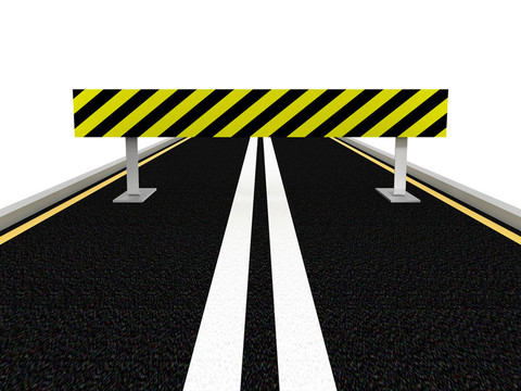 正在建設(shè)中的道路。三維圖像