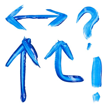 在白色背景上孤立的藍(lán)色字母