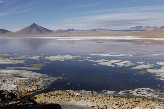 潟湖和Altiplano山