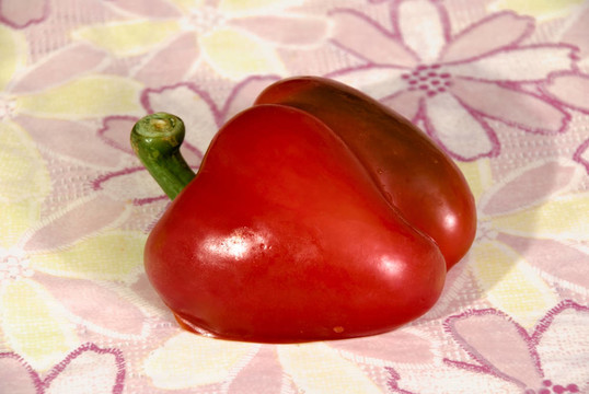 開朗的Capsicums Colorful Peppers