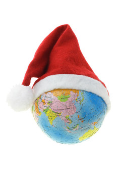 戴著Santa帽子的世界