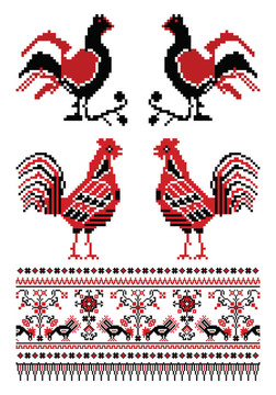 烏克蘭鳥類刺繡