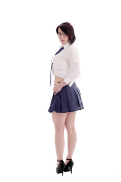 化妝的女生