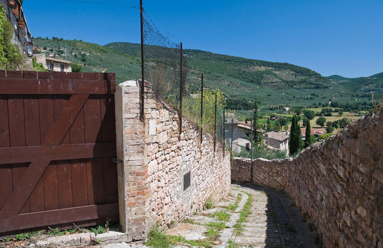 小巷。Spello。翁布里亞大區(qū)。