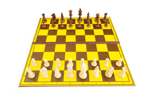 白色背景下的象棋人物