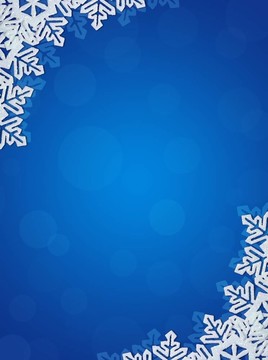 藍(lán)色背景與雪花邊框?？臻g的文字