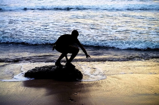海洋上的男人