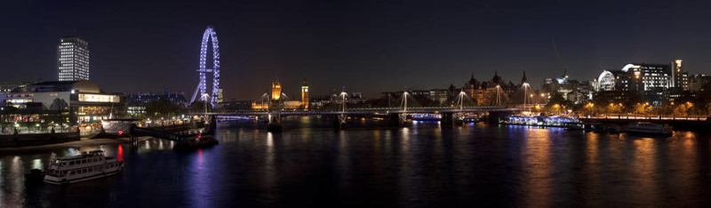 夜晚的Westminster全景