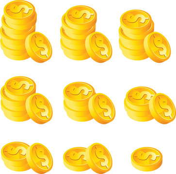 堆金幣