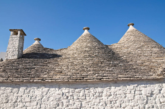 Alberobello s Trulli。普利亞。意大利.