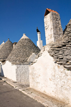Alberobello s Trulli。普利亞。意大利.