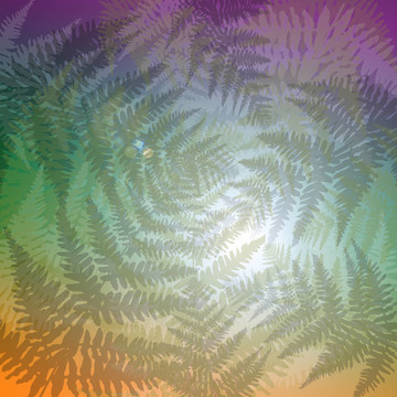 抽象蕨類植物。