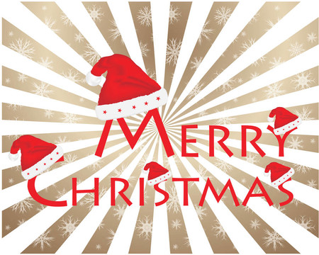 圣誕背景與santa帽