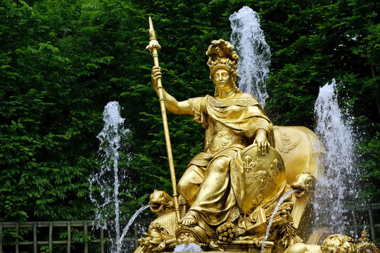 在Versailles公園的噴泉