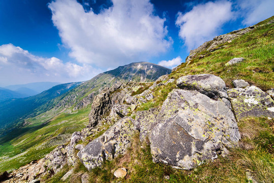 在羅馬尼亞帕朗山mohoru峰景觀