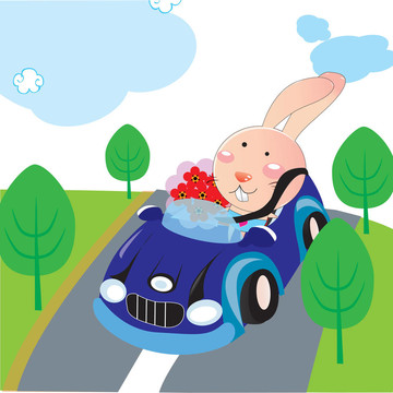 兔子開車約會