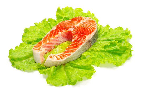 三文魚(yú)和生菜