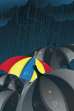 雨中的傘