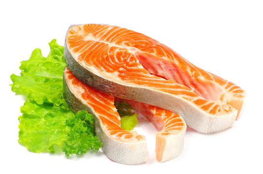 三文魚和生菜